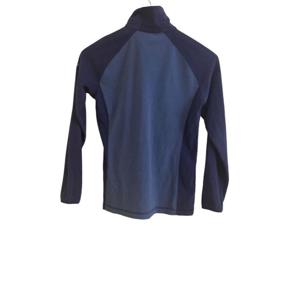 Columbia Blue Colorblock Quarter Zip Pullover Fleece Jacket Small - Picture 2 of 4